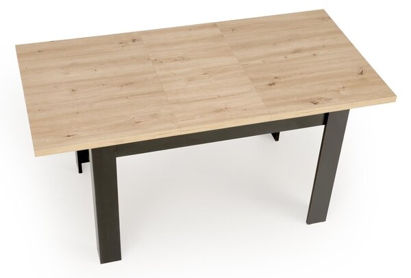 HALMAR Jídelní rozkládací stůl Bagio 120/160 cm dub artisan/černý