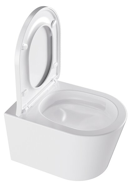 BPS-koupelny Závěsná WC mísa se SoftClose sedátkem HYD-4665, bílá