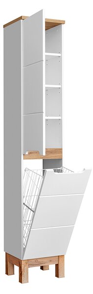 Koupelnová sestava BALI WHITE LAVA s košem na prádlo 80cm