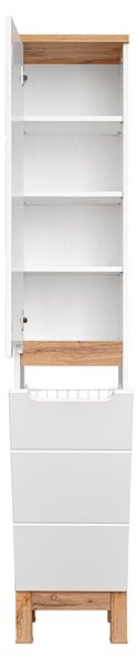 Koupelnová sestava BALI WHITE LAVA s košem na prádlo 80cm