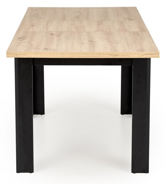 HALMAR Jídelní rozkládací stůl Bagio 120/160 cm dub artisan/černý