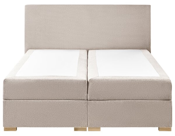 Kontinentální postel s úložným prostorem MAJOR Tkanina Taupe 160 x 200 cm