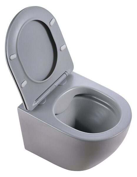 BPS-koupelny Závěsná WC mísa se SoftClose sedátkem HYD-6978, šedá