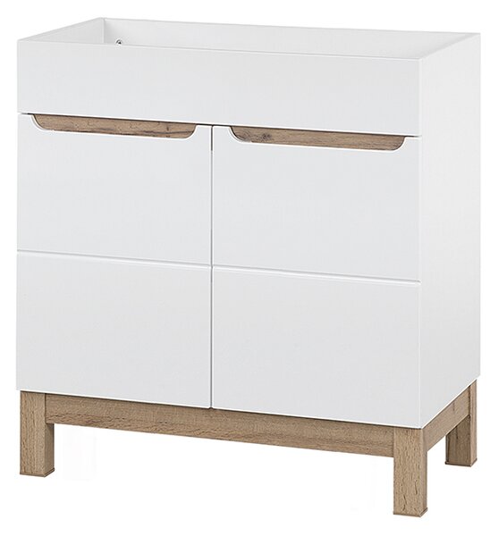 Koupelnová sestava BALI WHITE LAVA s košem na prádlo 80cm