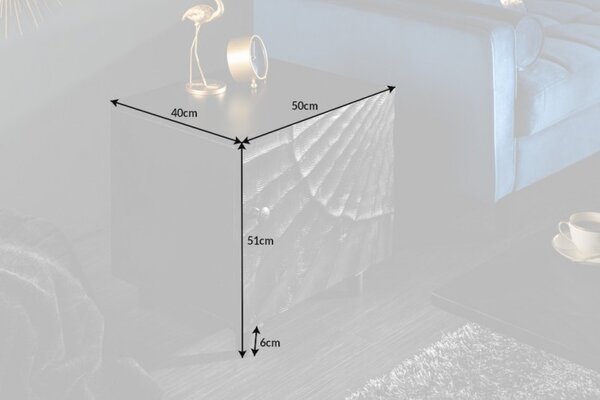 Noční stolek MATIS 50 cm - černá