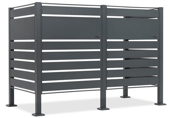 Kryt pro 2 120l nebo 240l odpadkové koše Halen CoverTech antracitový