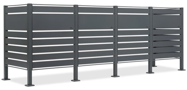 Pouzdro pro 4 120l nebo 240l odpadkové koše Halen CoverTech antracitové barvy