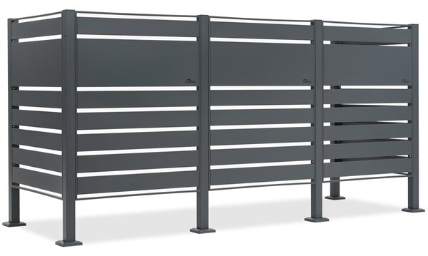 Pouzdro pro 3 odpadkové koše 120l nebo 240l Halen CoverTech antracitový