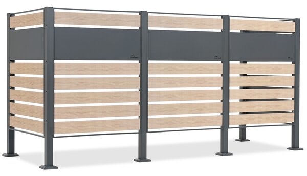 Skříň pro 3 odpadkové koše 120l nebo 240l Breda CoverTech