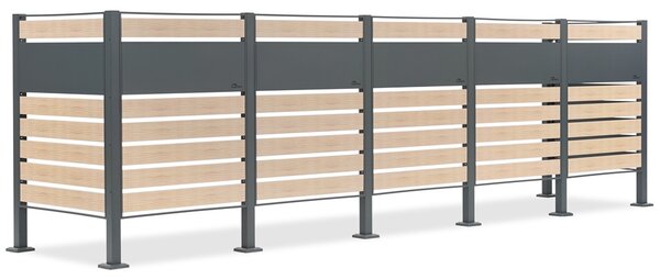 Skříň pro 5 odpadkových košů 120l nebo 240l Breda CoverTech