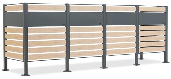 Skříň pro 4 120l nebo 240l odpadkové koše Breda CoverTech