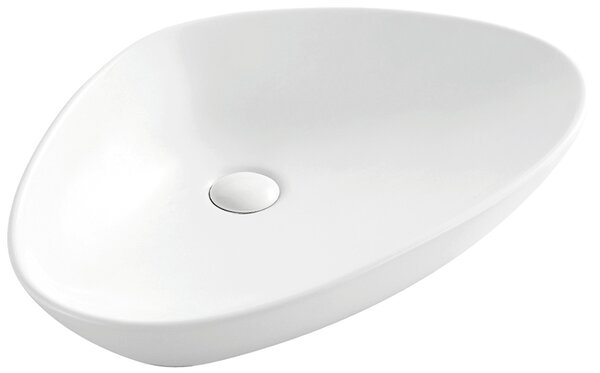 Hydroland Keramické umyvadlo na desku Lotos 59x39 cm, bílé