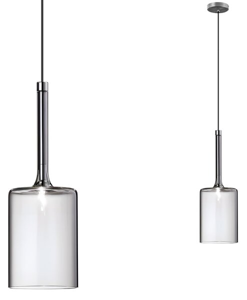 Toolight Závěsné skleněné osvětlení APP1702-1CP GREY B