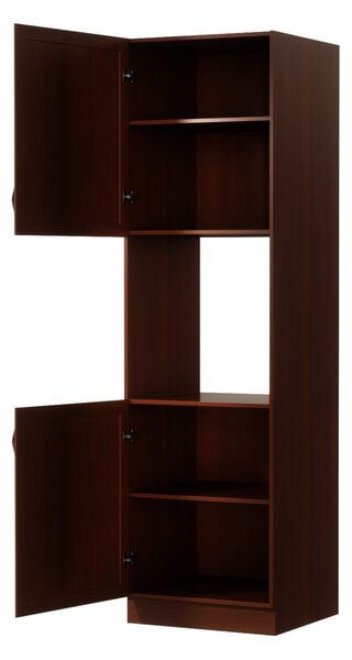 Kuchyňská skříň na vestavnou troubu SILVARA - šířka 60 cm, ořech, levé provedení