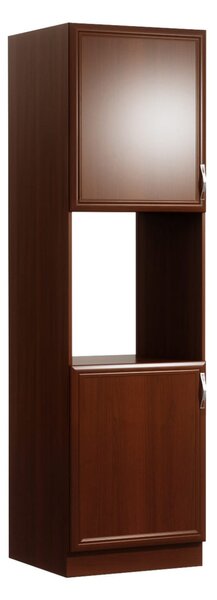 Kuchyňská skříň na vestavnou troubu SILVARA - šířka 60 cm, ořech, levé provedení