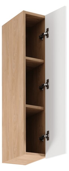 Vysoká horní kuchyňská skříňka SALERNO - šířka 20 cm, dub / bílá