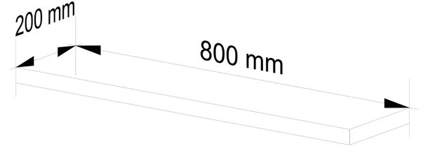 Polička na zeď 80 cm OLANIRA - bílá