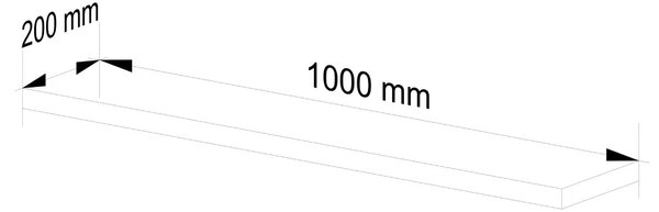 Polička na zeď 100 cm OLANIRA - bílá