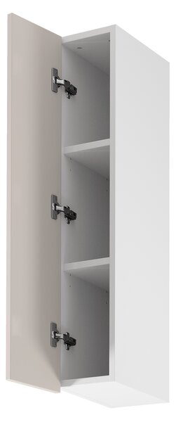 Vysoká horní kuchyňská skříňka SALERNO - šířka 20 cm, bílá / béžová, levé provedení