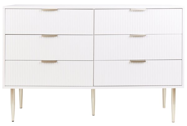 Komoda se 6 zásuvkami SOHO Bílá