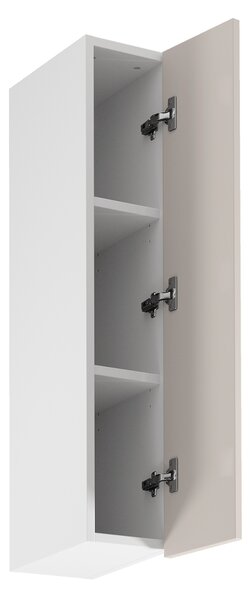 Vysoká horní kuchyňská skříňka SALERNO - šířka 20 cm, bílá / béžová, pravé provedení