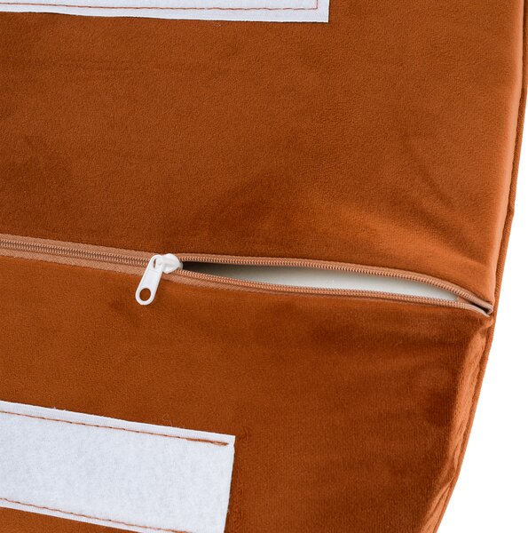KONDELA Designové křeslo, terakota Velvet látka, AURIL