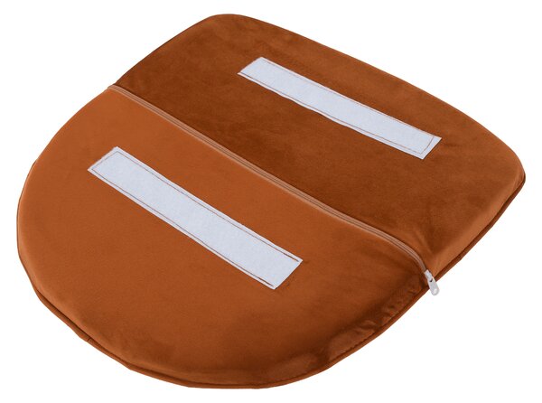 KONDELA Designové křeslo, terakota Velvet látka, AURIL
