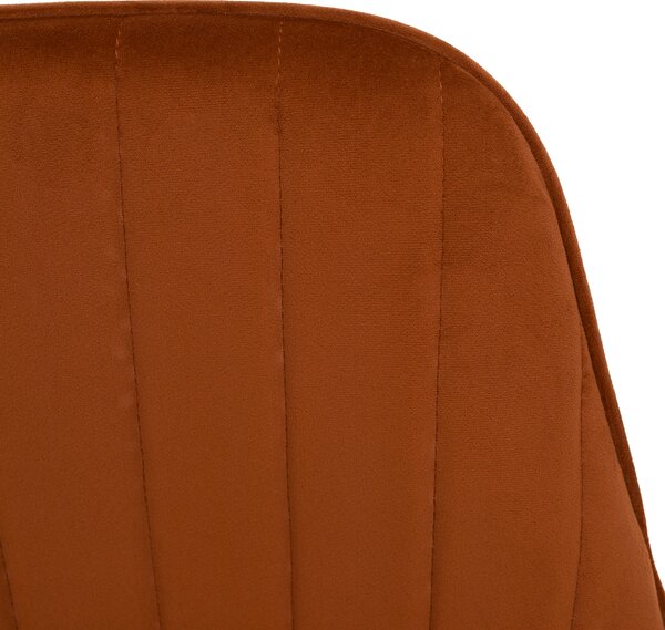KONDELA Designové křeslo, terakota Velvet látka, AURIL