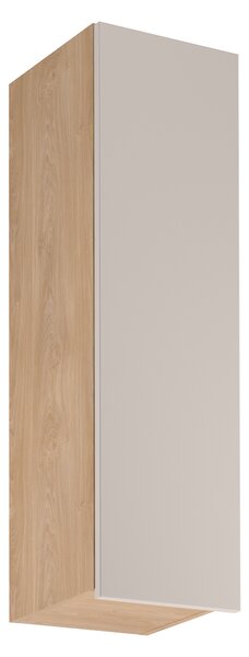 Vysoká horní kuchyňská skříňka SALERNO - šířka 30 cm, dub / béžová