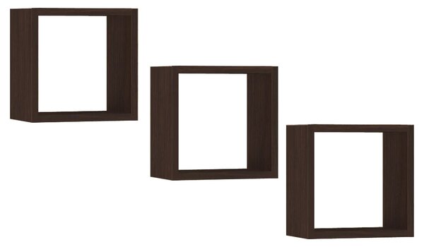 Set 3x závěsná police YMARIN - wenge