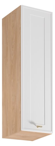 Vysoká horní kuchyňská skříňka SALERNO - šířka 30 cm, dub / bílá