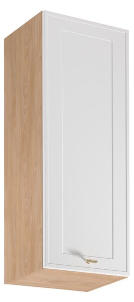 Vysoká horní kuchyňská skříňka SALERNO - šířka 40 cm, dub / bílá
