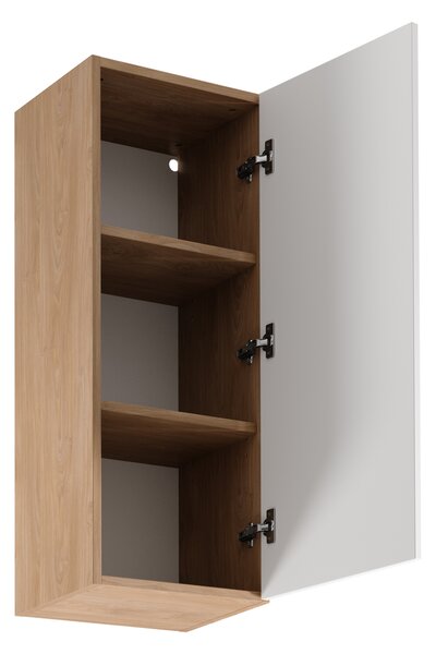 Vysoká horní kuchyňská skříňka SALERNO - šířka 40 cm, dub / bílá