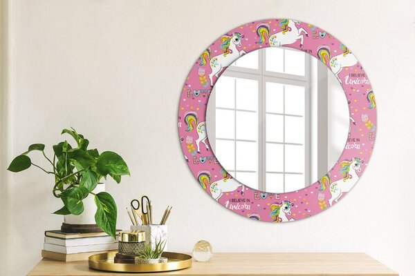 Kulaté zrcadlo s potiskem Magic Unicorn