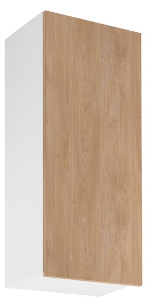 Vysoká horní kuchyňská skříňka SALERNO - šířka 45 cm, bílá / dub