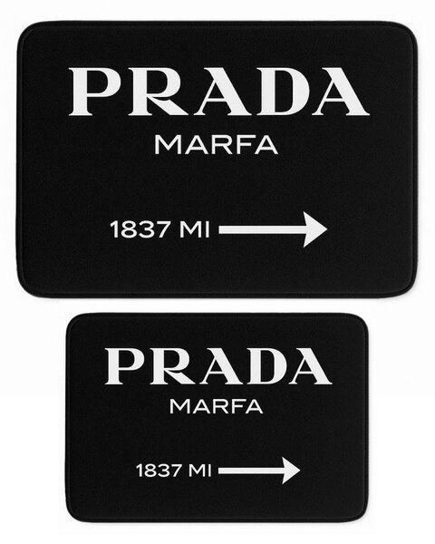 Černé sametové koupelnové předložky v sadě 2 ks 60x100 cm Prada – Mila Home