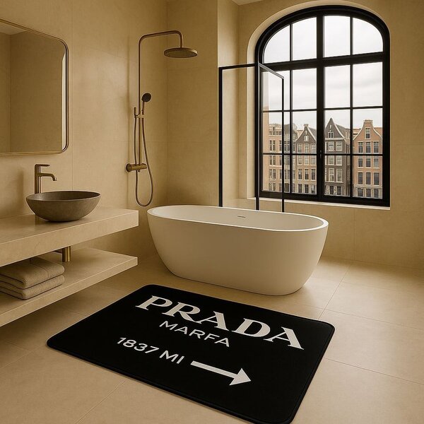 Černé sametové koupelnové předložky v sadě 2 ks 60x100 cm Prada – Mila Home