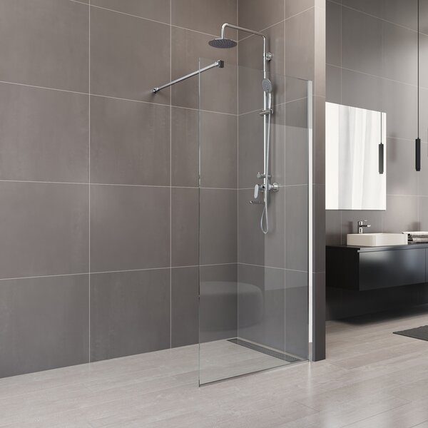 Mereo Mereo, Sprchová stěna WALK IN, Novea, chrom ALU, sklo Čiré, CK10601H