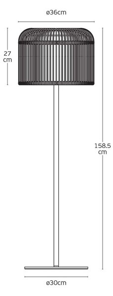 VK Light Keli E27 stojací venkovní svítidlo IP44 585 mm