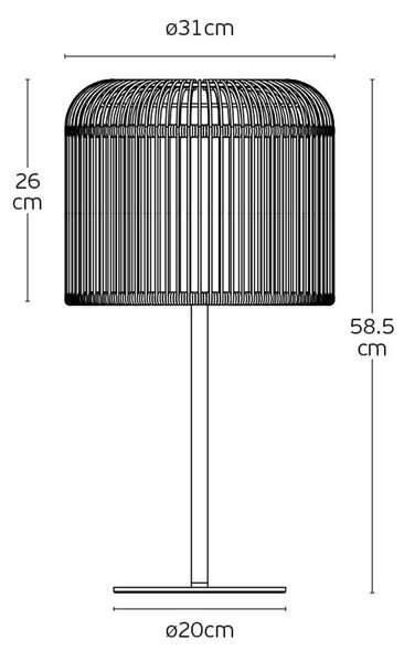 VK Light Keli E27 stojací venkovní svítidlo IP44 585 mm
