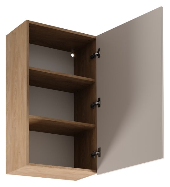 Vysoká horní kuchyňská skříňka SALERNO - šířka 60 cm, dub / béžová