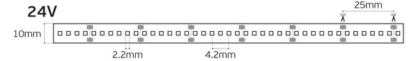 LED pásek 24V CRI90 IP20 2700K (5m) 24W