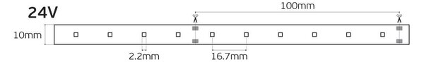 LED pásek 24V CRI90 IP20 2700K (5m) 24W