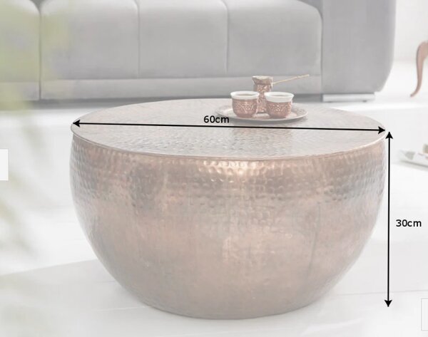 Konferenční stolek HAMMES II. 60 cm - skvrnitá měděná