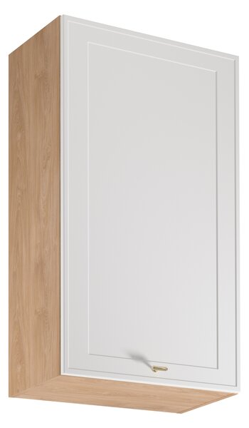 Vysoká horní kuchyňská skříňka SALERNO - šířka 60 cm, dub / bílá