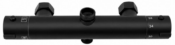 Erga Dubaj, sprchový set s termostatickou baterií a hlavovou sprchou 30 cm, černá matná, ERG-YKA-BP.DUBAJ-THERM-30-BLK