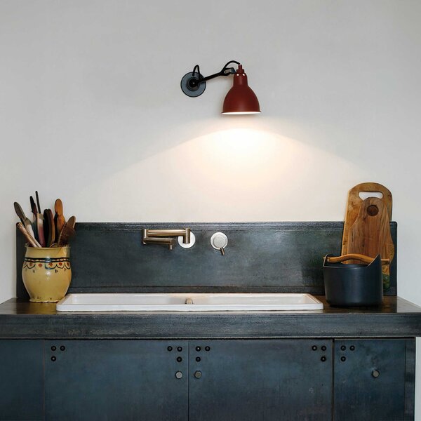 DCW éditions Lampe Gras N°304 E14 nástěnné svítidlo ČernáChromováOvál