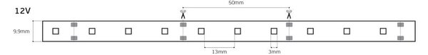 LED pásek 12V CRI80 IP55 2700K (5m) 10W