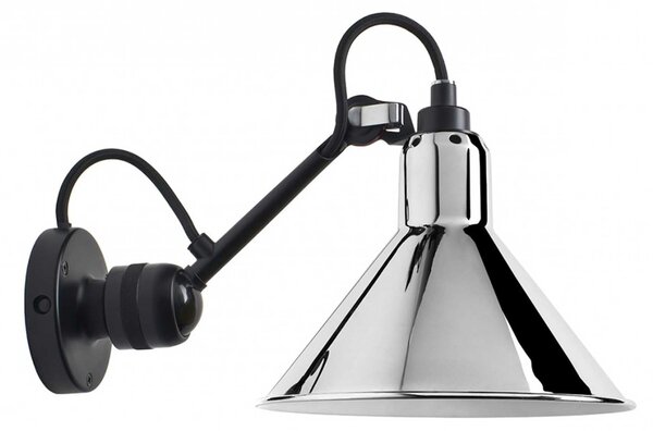 DCW éditions Lampe Gras N°304 E14 nástěnné svítidlo ČernáChromováOvál