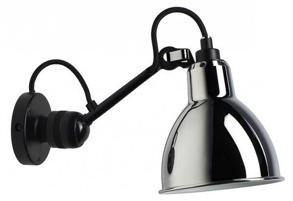 DCW éditions Lampe Gras N°304 E14 nástěnné svítidlo ČernáChromováOvál